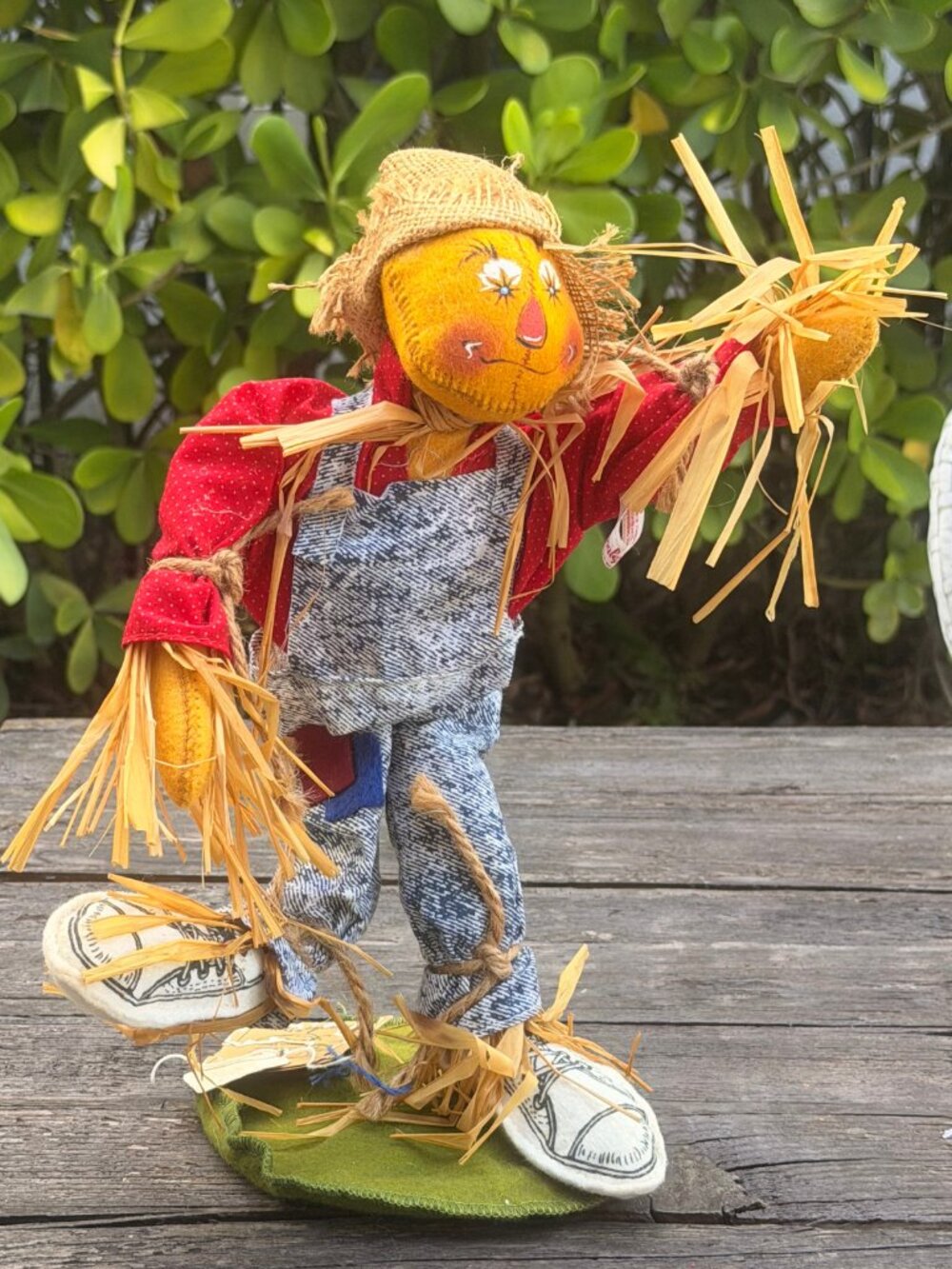 Vintage 1988 Annalee Scarecrow Doll 12" Mobilitee Doll Thanksgiving Fall Harvest